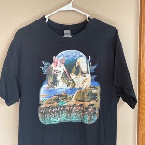 STAR WARS EPISODE 1 PHANTOM MENACE JAR JAR BINKS REPRINT SHIRT SIZE LARGE
